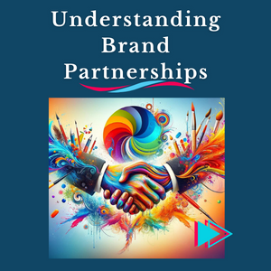 Colorful artwork symbolizing brand partnership with a vibrant handshake illustration.